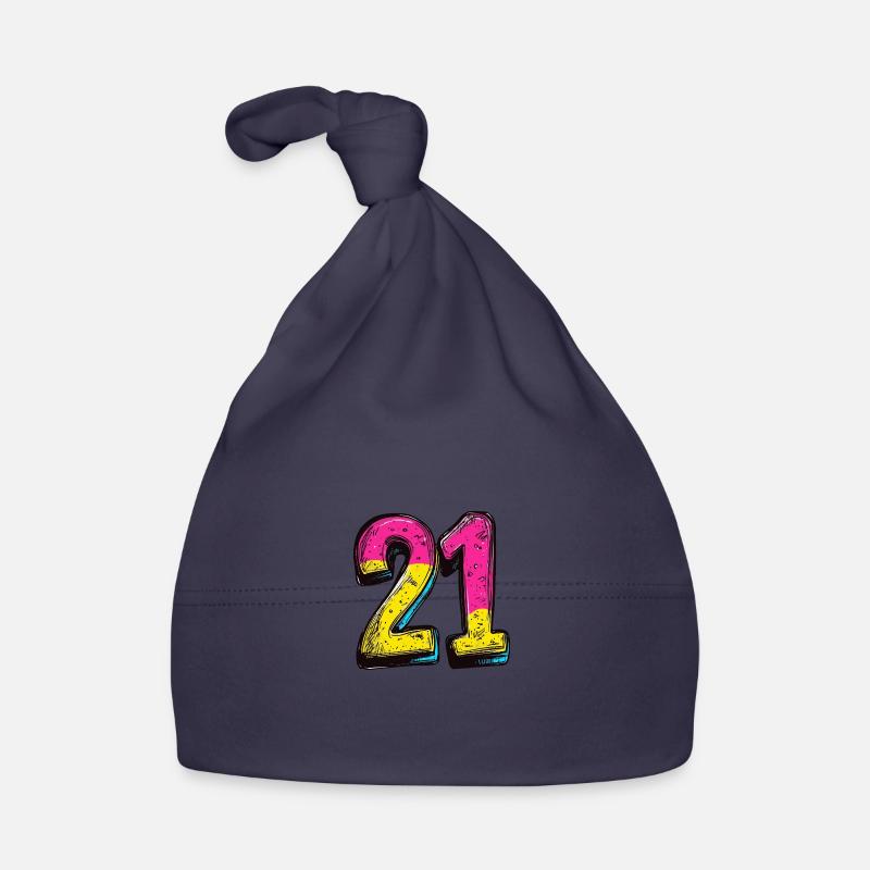 21 Number Comic Organic Baby Cap