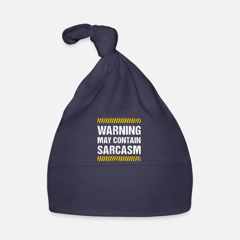 Warning May Contain Sarcasm Sarkasmus Humor Fun Baby Bio-Mütze