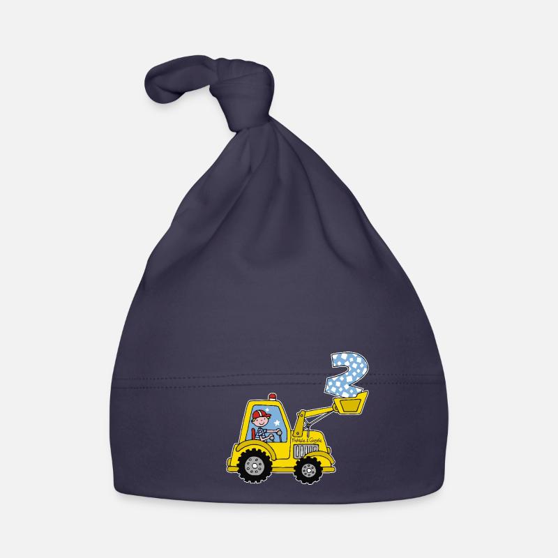 Excavator 2nd Birthday Organic Baby Cap