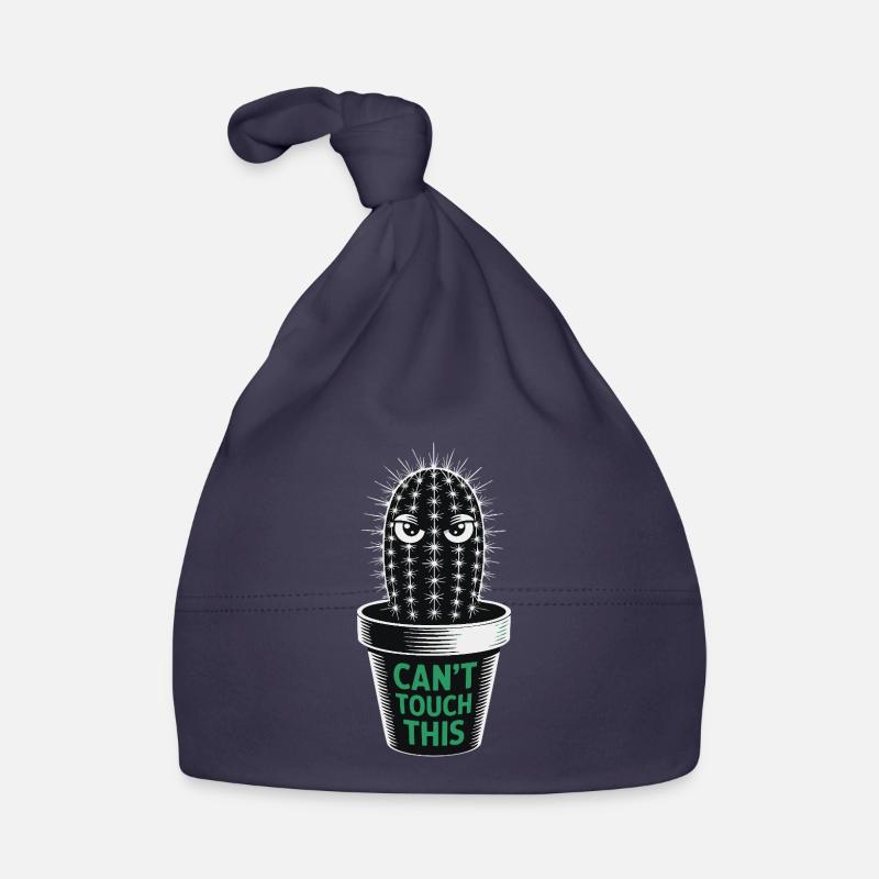 Can't Touch This – Funny Cactus with Saying Organic Baby Cap
