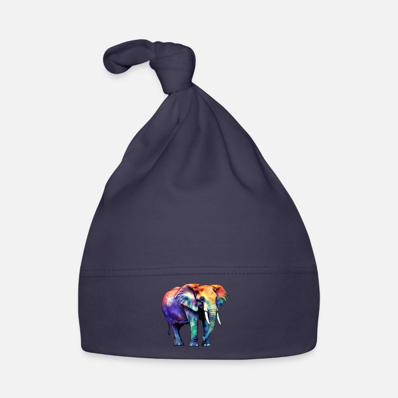 Elephant - Organic Baby Cap - navy