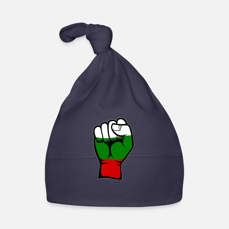 Drapeau de la Bulgarie Symbole de la main du poing Bonnet bio Bébé