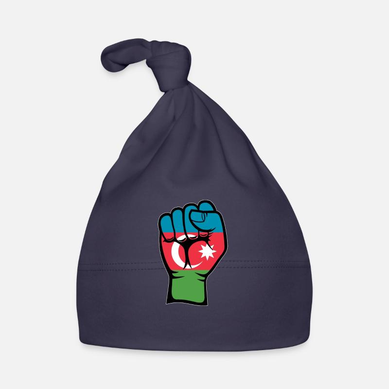 Aserbaidschan Flagge Faust Hand Symbol Baby Bio-Mütze