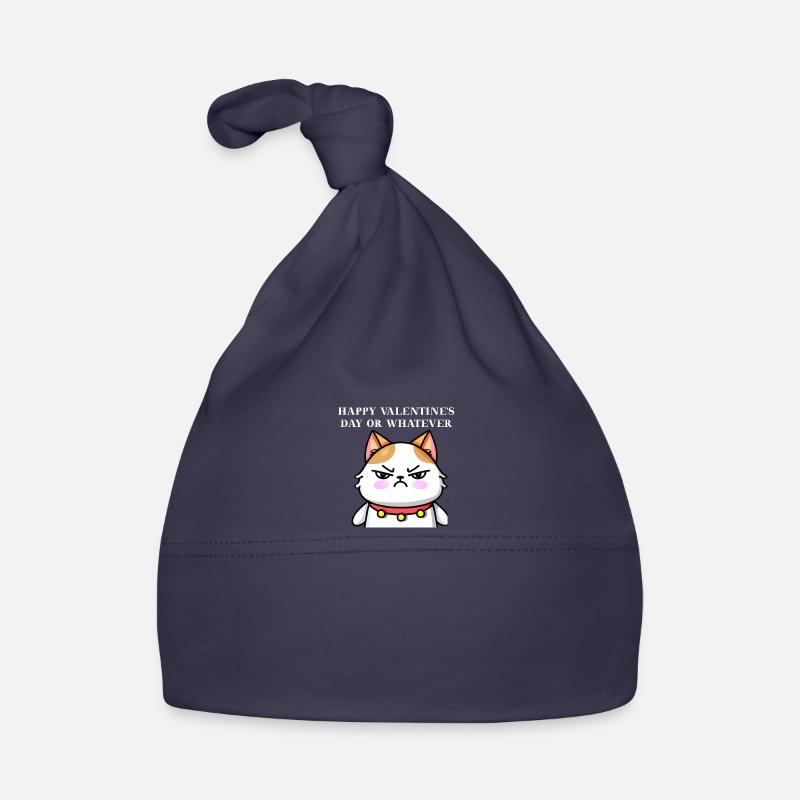 Annoyed Cat Valentine's Day Gift Idea Funny Organic Baby Cap