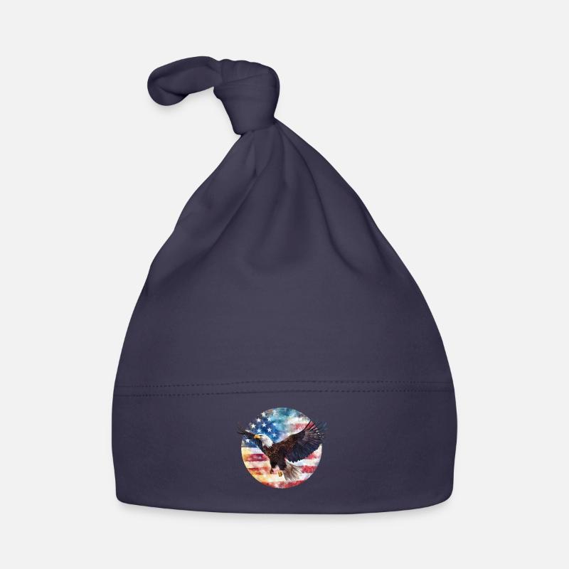 Drapeau Eagle USA Bonnet bio Bébé