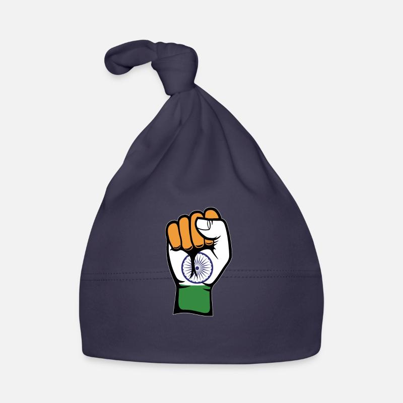Poing du drapeau de l’Inde Bonnet bio Bébé