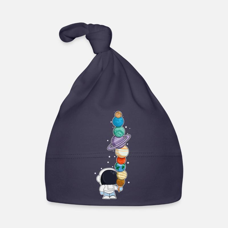 Astronaut mit Eis - Baby Bio-Mütze - Navy