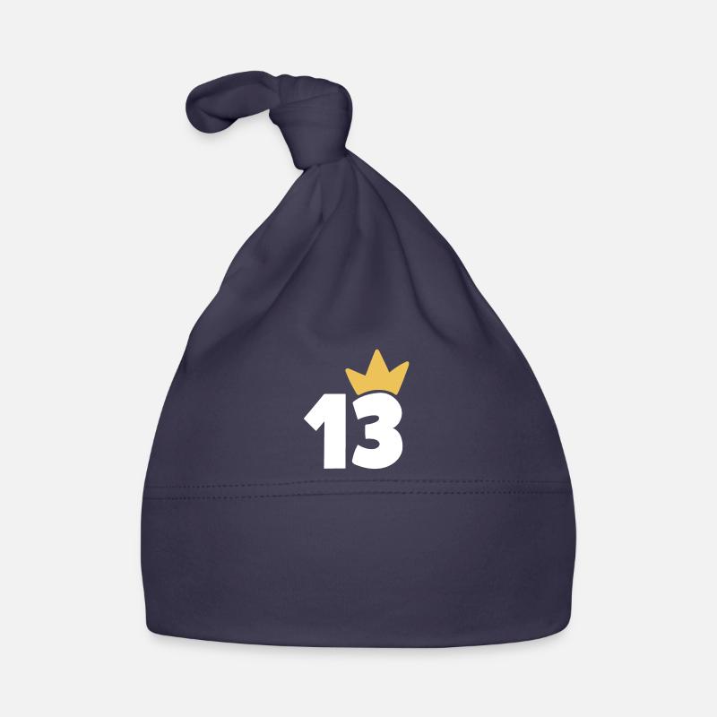 13 Krone Nummer 13 Baby Bio-Mütze
