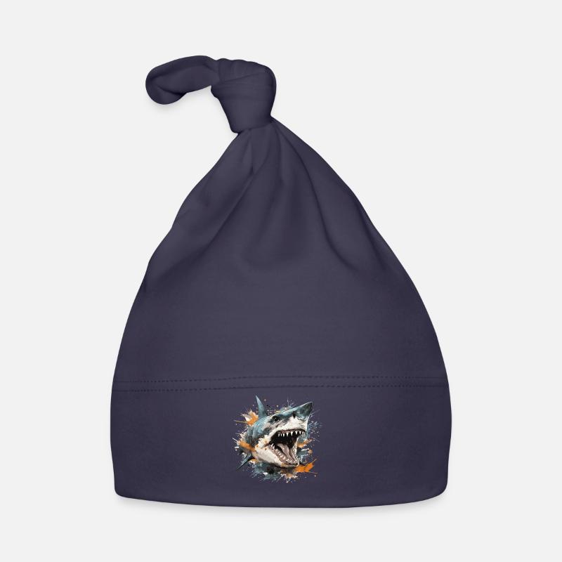 Tête de requin Bonnet bio Bébé