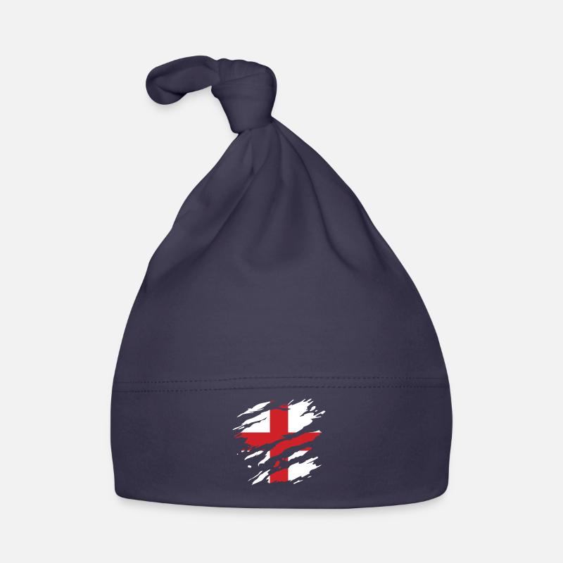 England - Nationalfahne, Kratzer, Risse Baby Bio-Mütze
