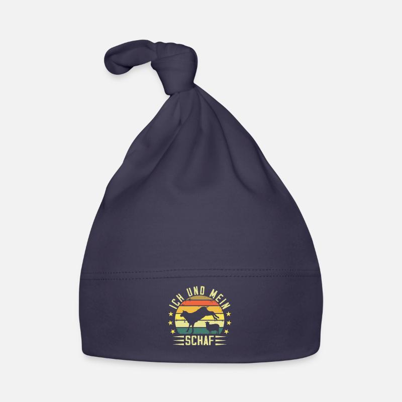 Ich und mein Schaf - Bonnet bio Bébé - marine