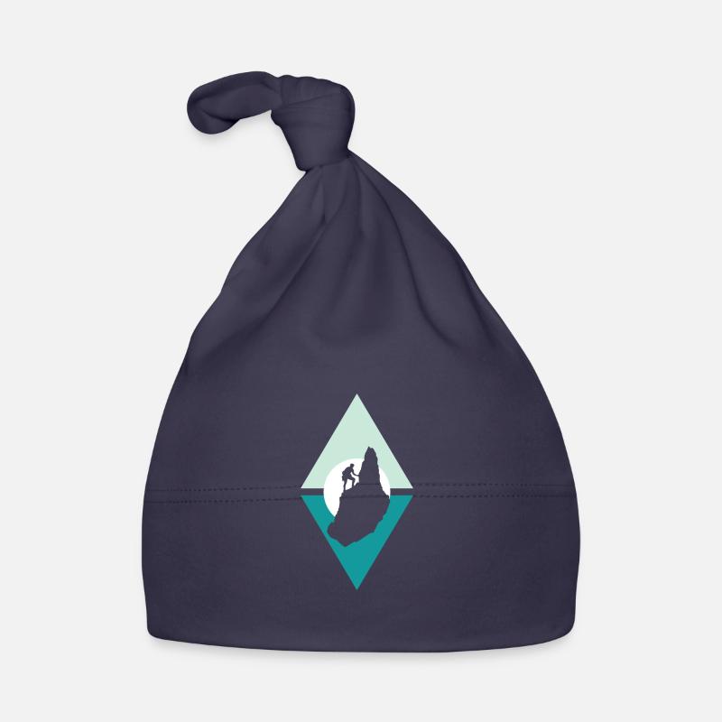 Escalade des Alpes au sommet - Bonnet bio Bébé - marine