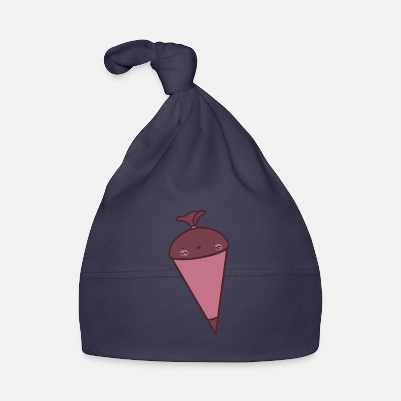 Cute pink school cone Organic Baby Cap