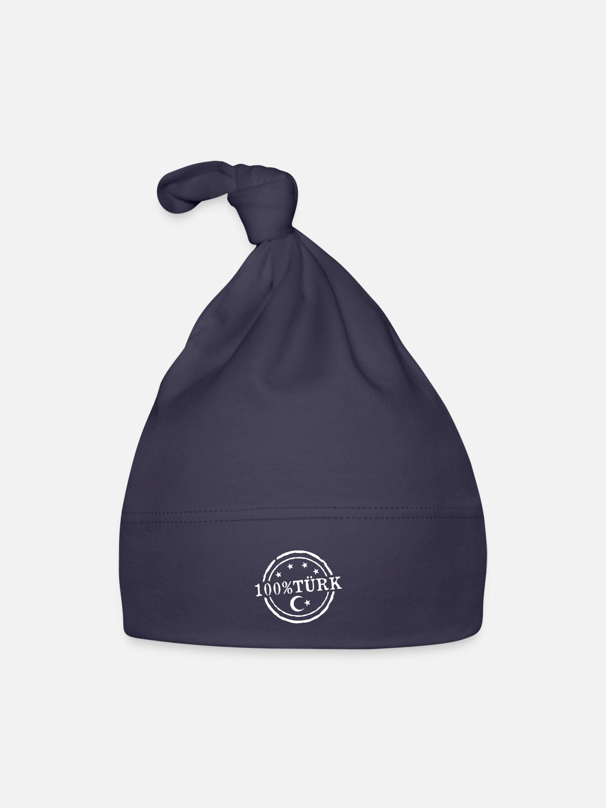 Turc 100 % Türk - Bonnet bio Bébé - marine - Devant