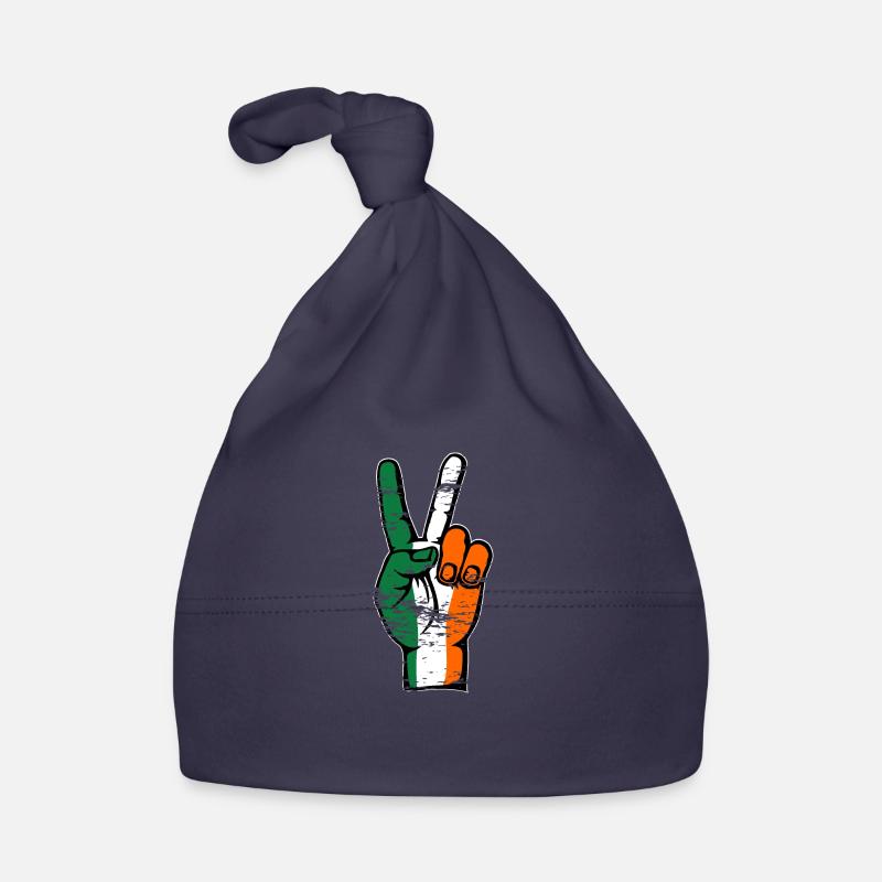 Drapeau de l’Irlande Paix Victoire Symbole Utilisé - Bonnet bio Bébé - marine