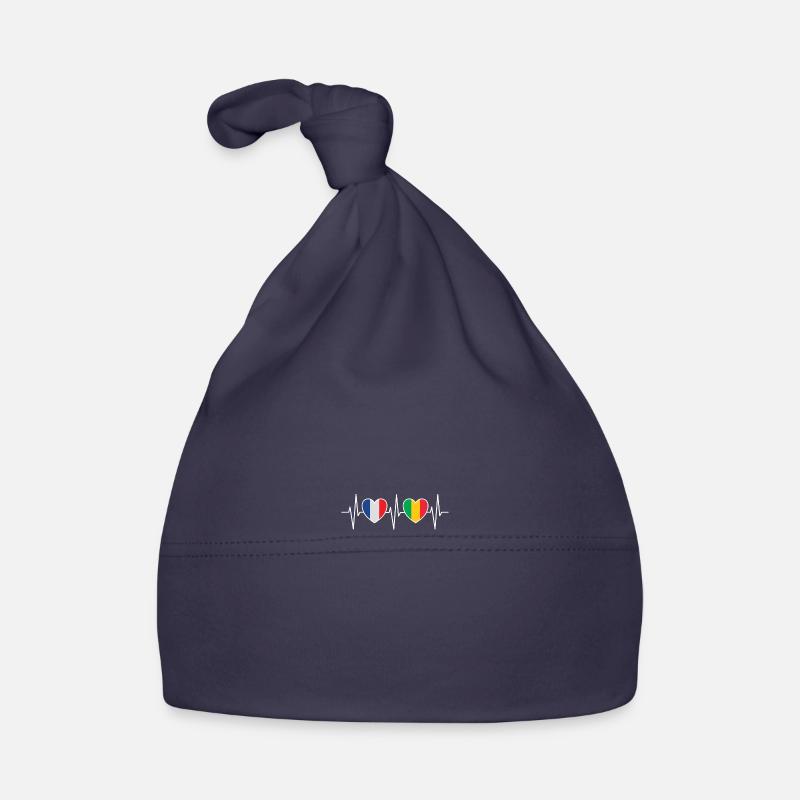 France et Mali Drapeau malien Drapeaux - Bonnet bio Bébé - marine