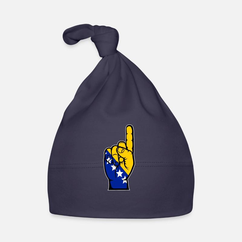 Bosnien Flagge Nummer 1 Baby Bio-Mütze