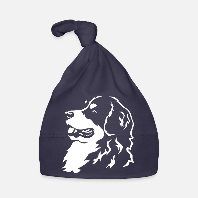 Bernese Mountain Dog head "Black Edition" Organic Baby Cap