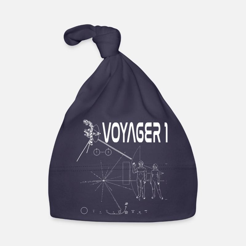 Voyager 1 space probe white Organic Baby Cap