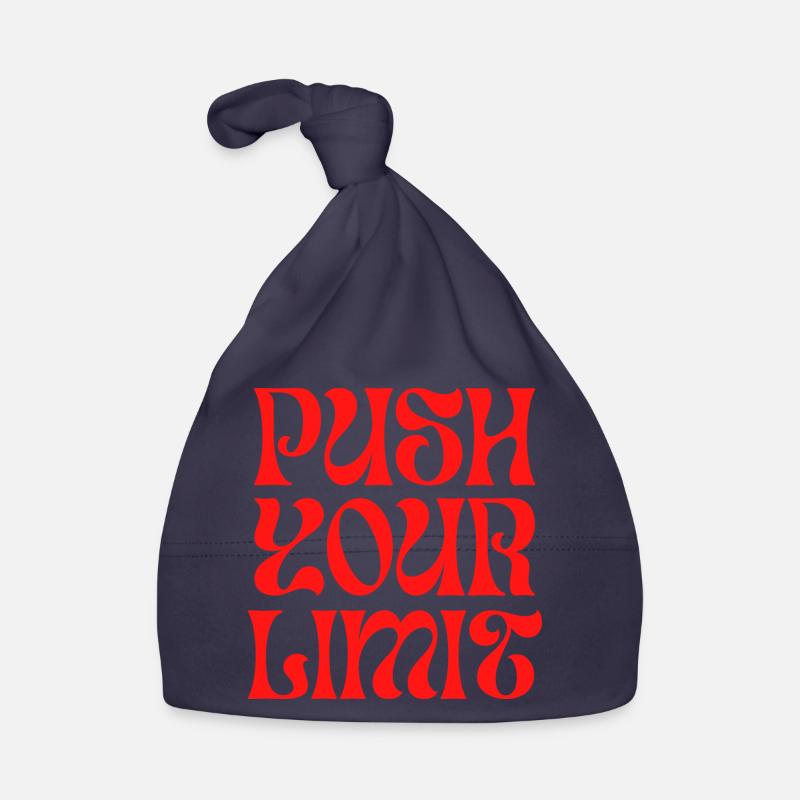 Repoussez vos limites Lettrage psychédélique Bonnet bio Bébé