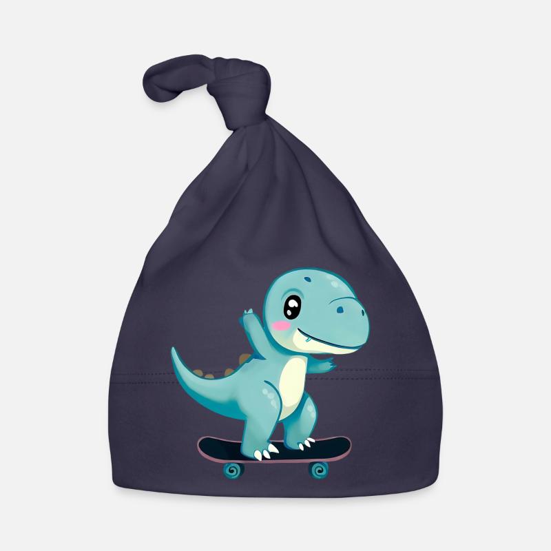 Skateboard Dinosaurier Baby Bio-Mütze