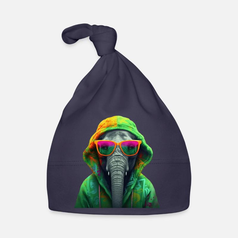Elefant Afrika Asien Tier Coole Elefanten Bunt Baby Bio-Mütze