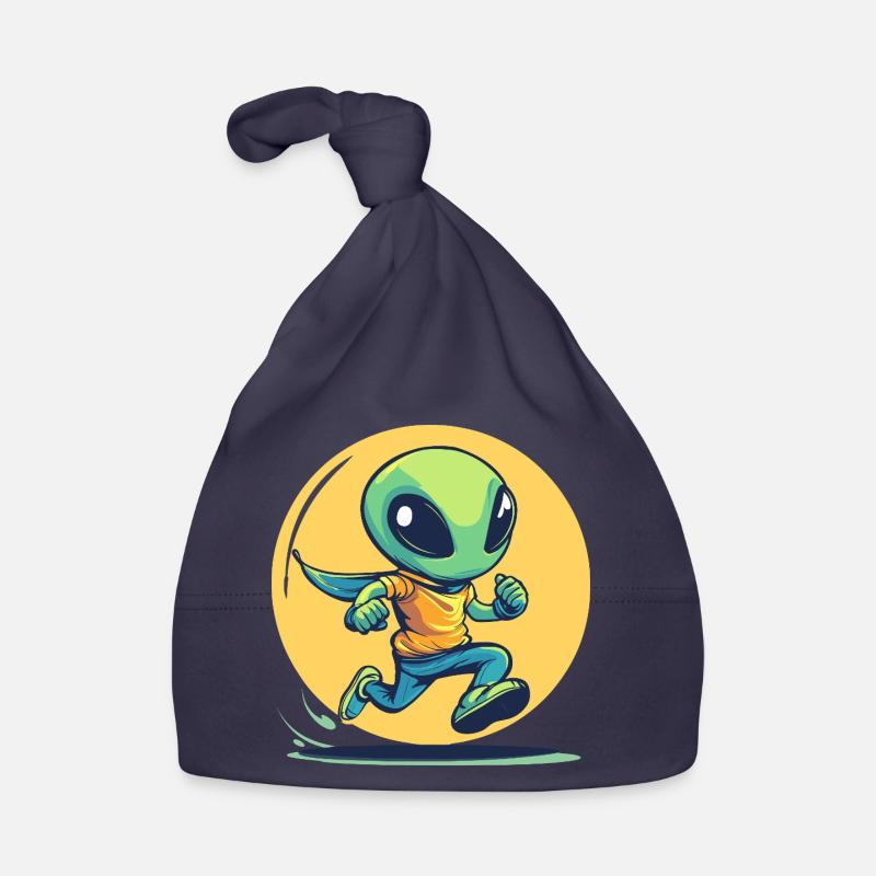 Courir extraterrestre dans le style d’une bande dessinée Bonnet bio Bébé