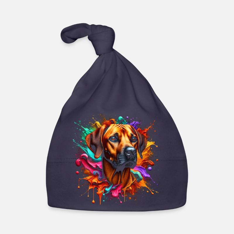 Mignon Rhodesian Ridgeback avec des touches colorées de couleur Bonnet bio Bébé