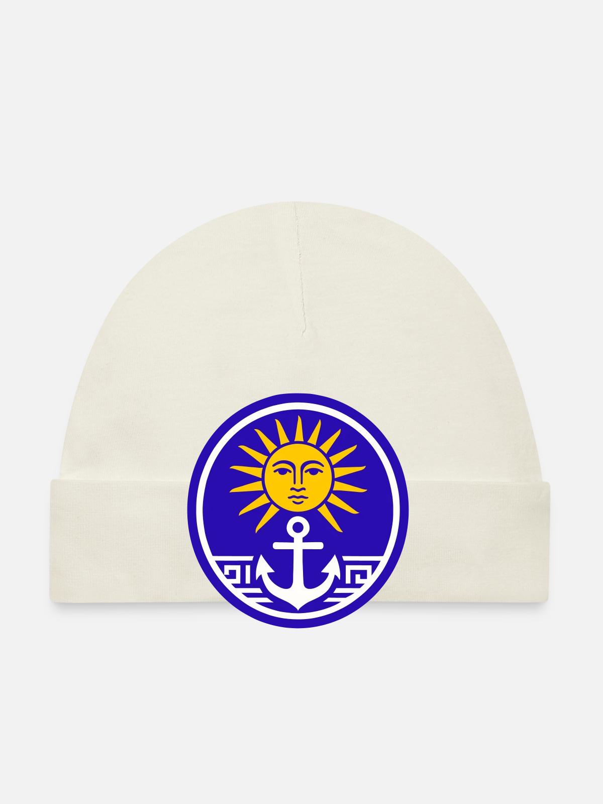 Grèce Soleil - Bonnet bio Bébé - marine - Devant