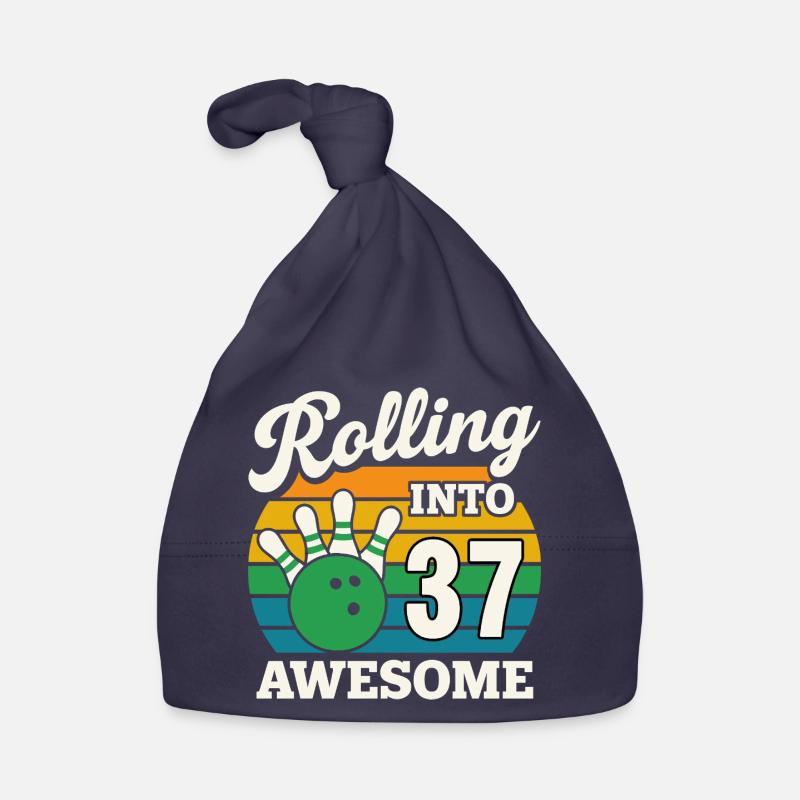 Bowling 37e anniversaire célébration graphique Bonnet bio Bébé