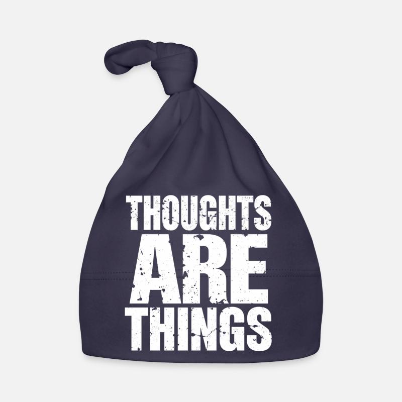 Thoughts take shape - Organic Baby Cap - navy