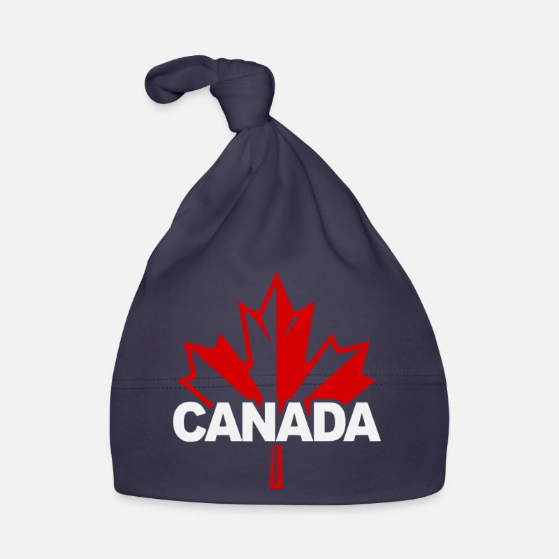 Red Maple Leaf Canada Logo Organic Baby Cap