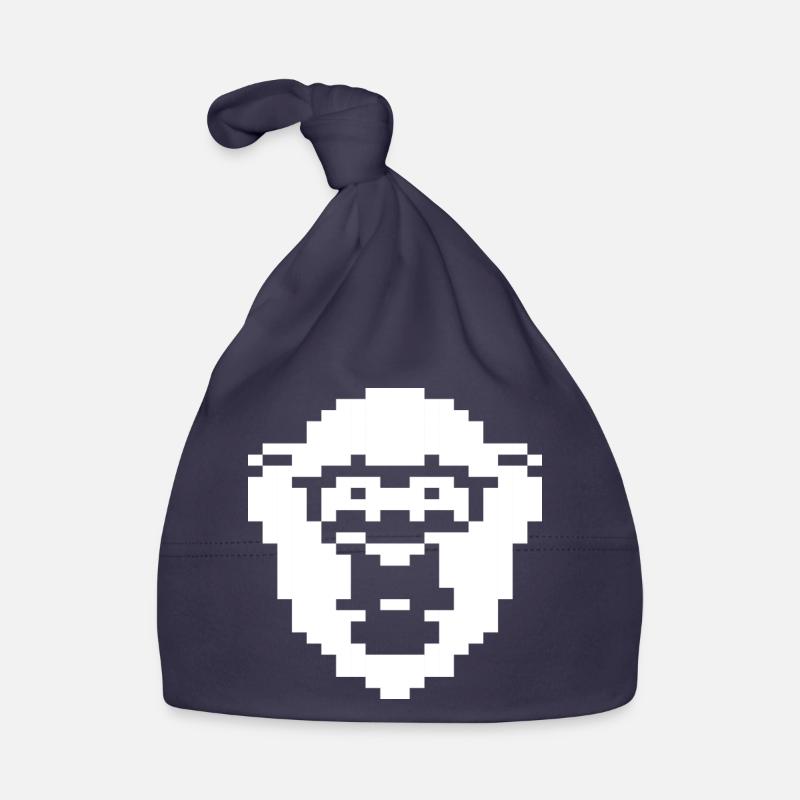Retro Pixel Chimp Abzeichen Baby Bio-Mütze