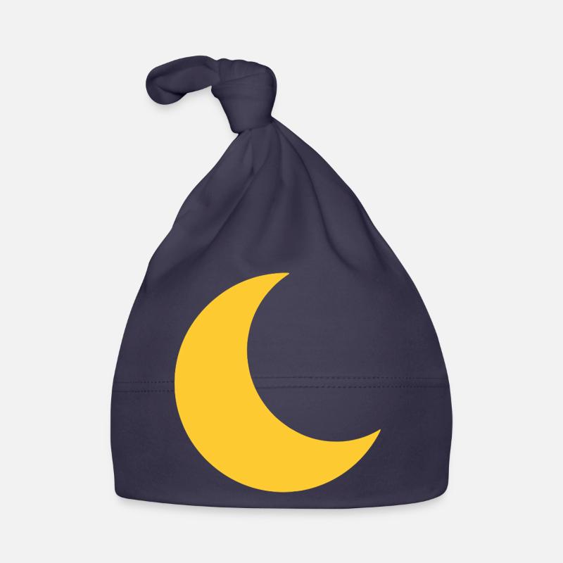 Silhouette de la Lune Jaune Bonnet bio Bébé