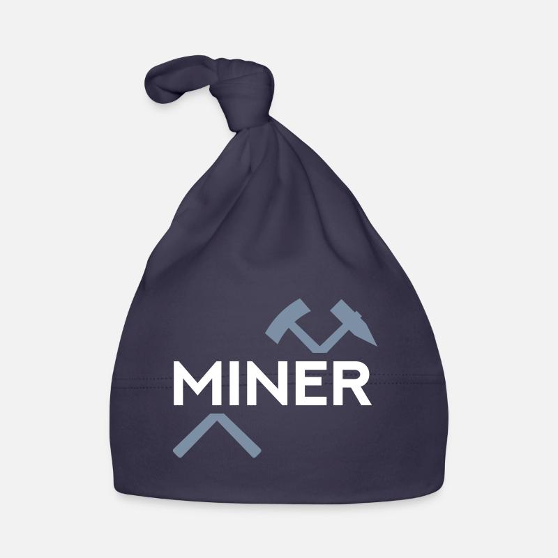 Miner (Schlägel und Eisen zerteilt) Baby Bio-Mütze