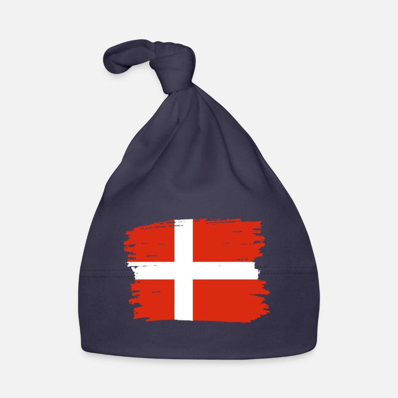 Drapeau du Danemark Scandinavie Drapeau du Danemark Voyage Bonnet bio Bébé
