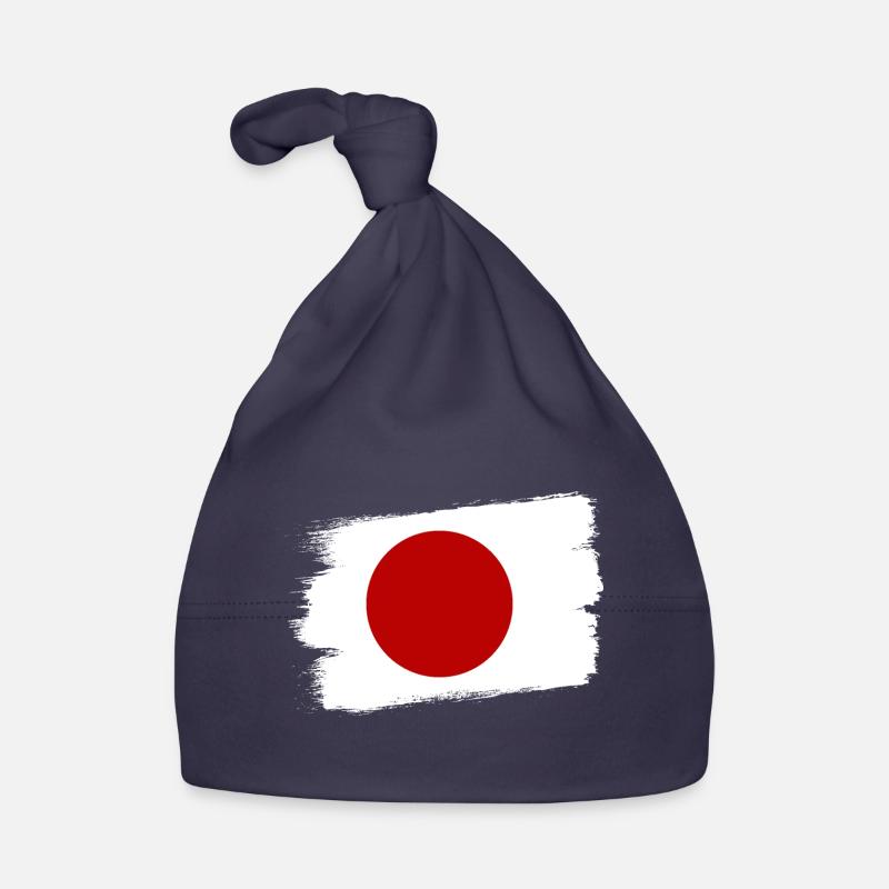 Drapeau du Japon Look Usé Nihon Drapeau Japonais Bonnet bio Bébé