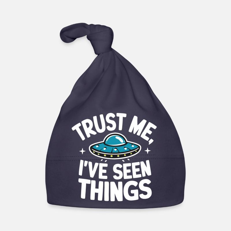 Alien UFO Aliens Außerirdischer - Bonnet bio Bébé - marine