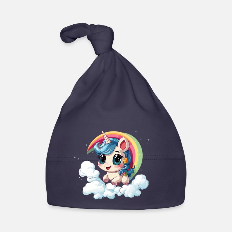 Unicorn Rainbow Design Organic Baby Cap