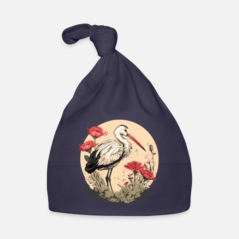 Cigogne blanche Bonnet bio Bébé