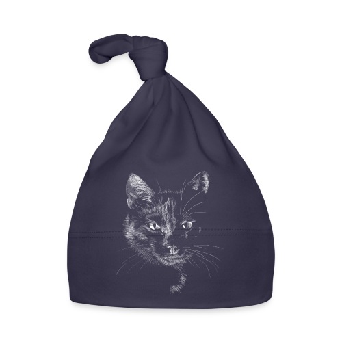 Schwarze Katze - Baby Bio-Mütze