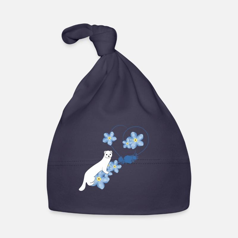 Belette blanche Bonnet bio Bébé