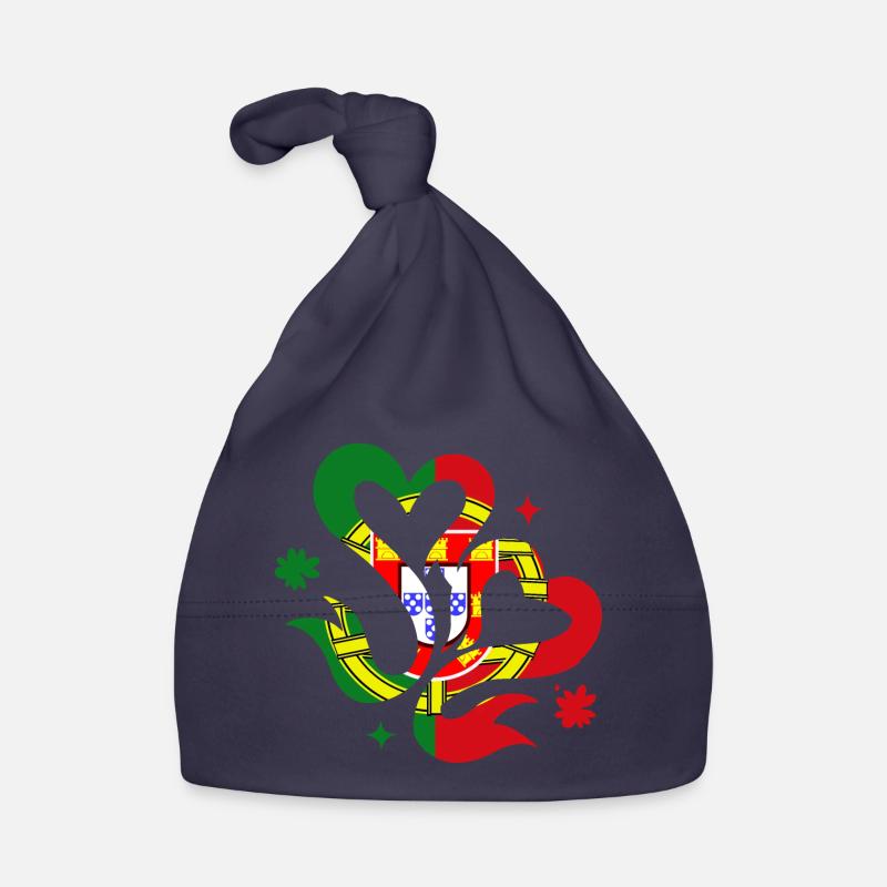 Portugal Drapeau Utilisé Look Drapeau Portugais - Bonnet bio Bébé - marine