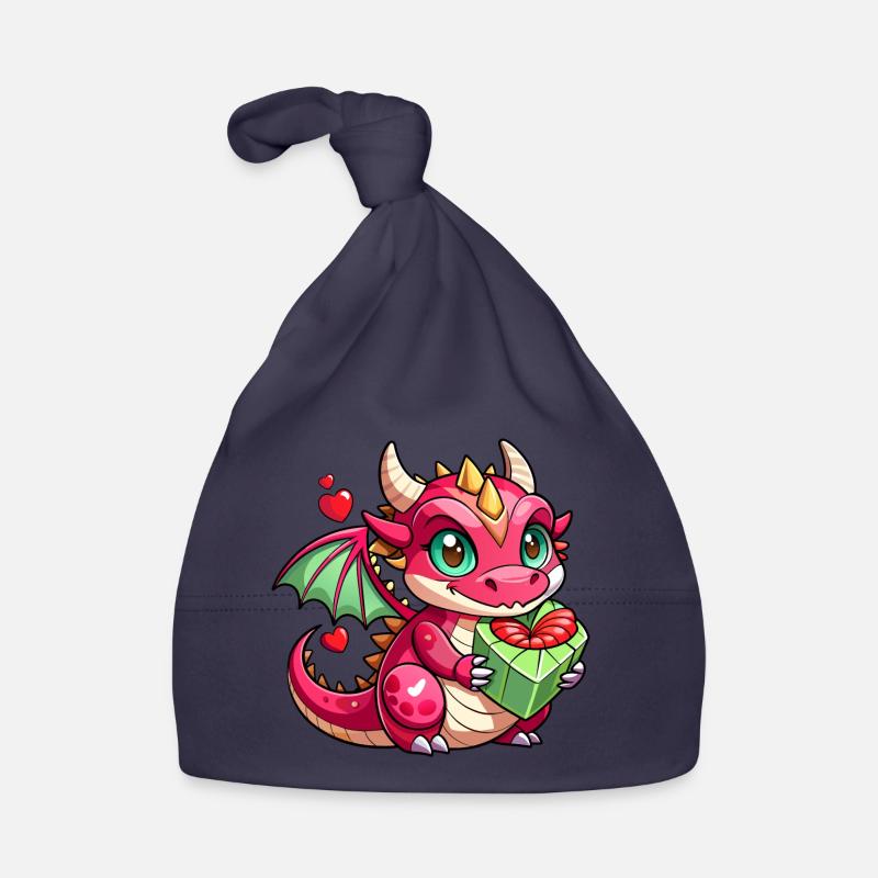 Farbenfroher Drache Baby Bio-Mütze