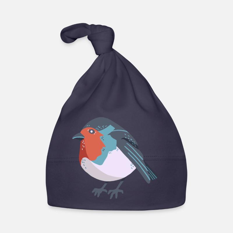 Rotkehlchen - Baby Bio-Mütze - Navy