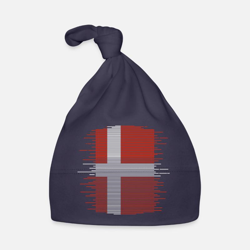 Drapeau du Danemark Drapeau de la Scandinavie Drapeau du Danemark Voyage Bonnet bio Bébé