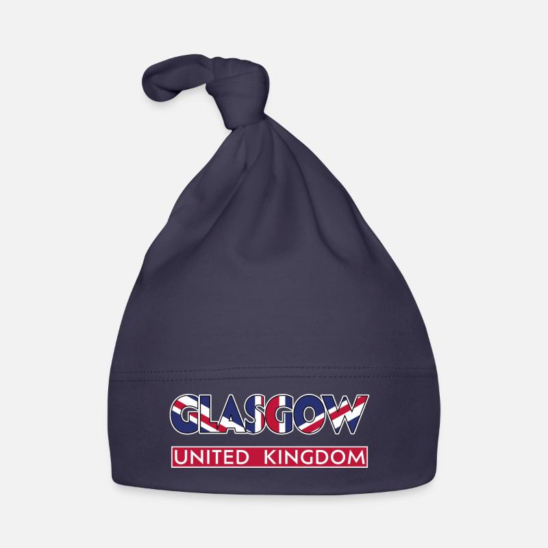 Glasgow - Royaume-Uni - Bonnet bio Bébé - marine