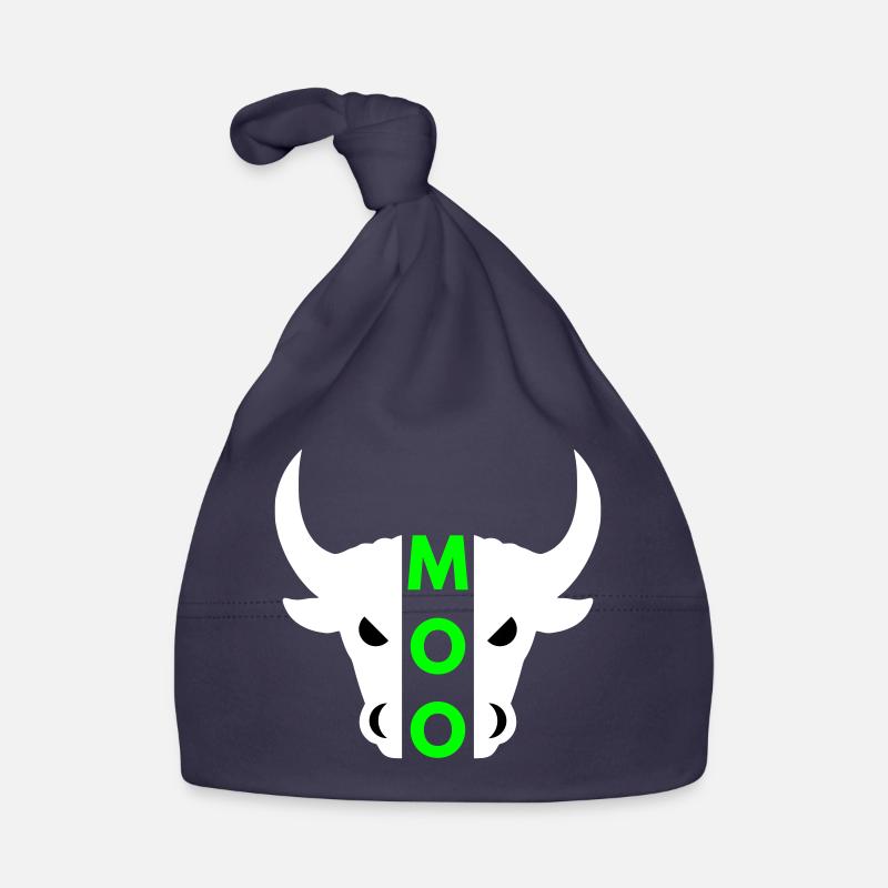 Moo (Hälfte Kopf Stier) Baby Bio-Mütze