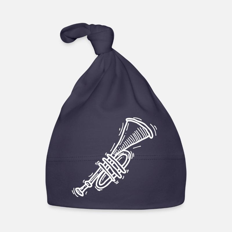 Trompette - Bonnet bio Bébé - marine