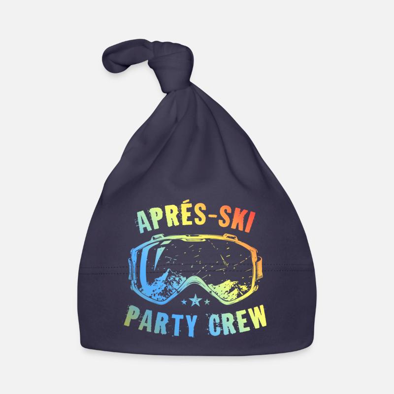 Apres Ski Party Crew Spruch Bunt Baby Bio-Mütze
